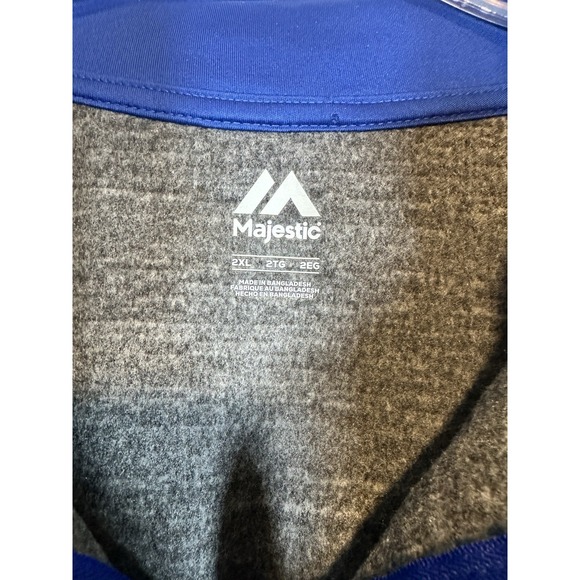 Majestic Kansas City Royals 1/4 Zip Fleece Pullover 2XL - Picture 3 of 4